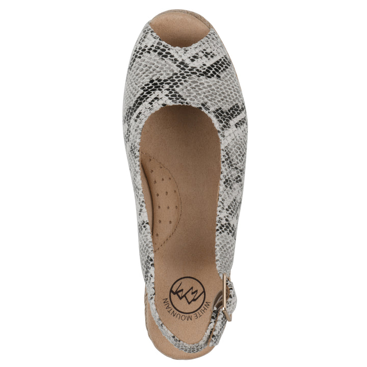 Maize Wedge - Black & White Snake Fabric