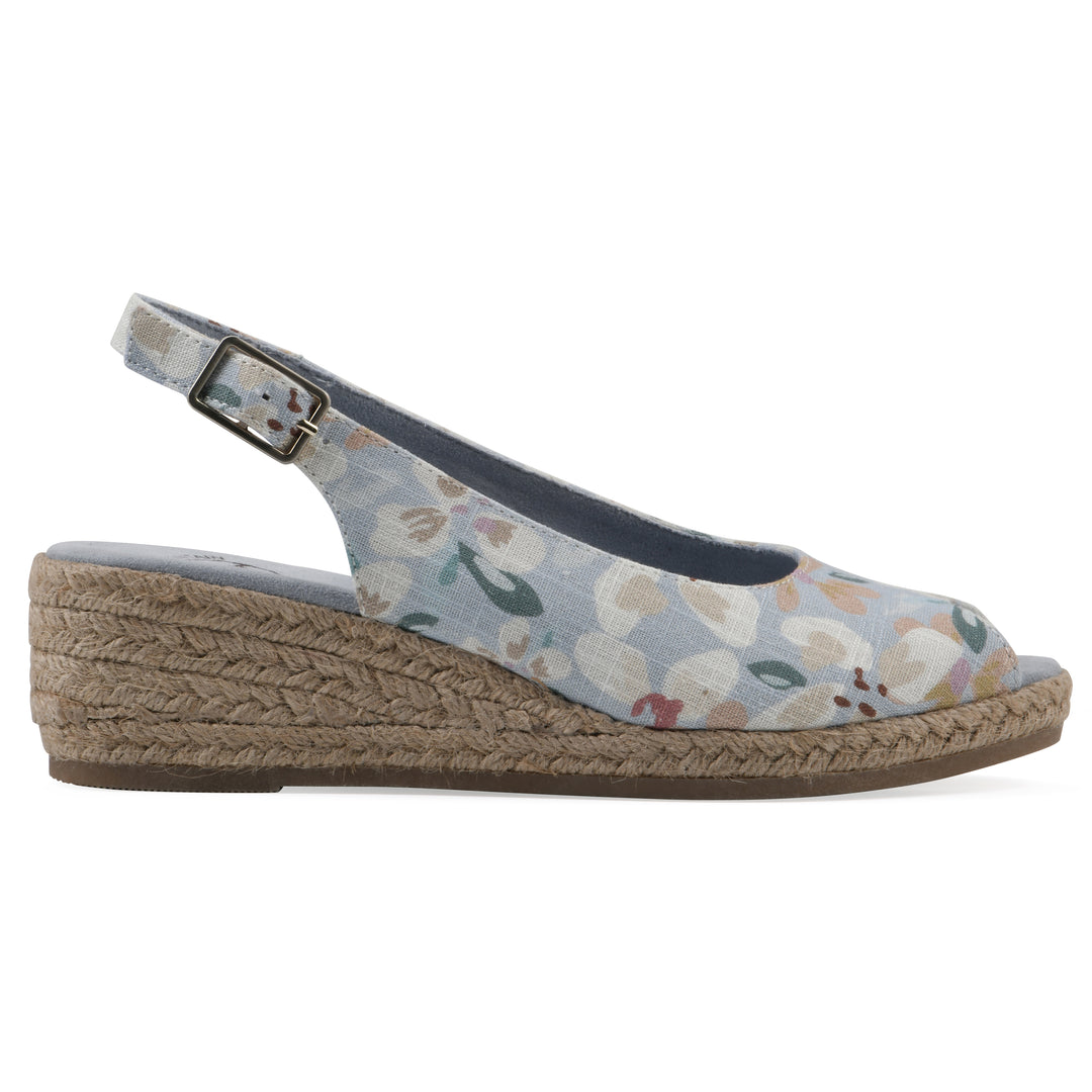Maize Wedge - Light Blue Floral Fabric