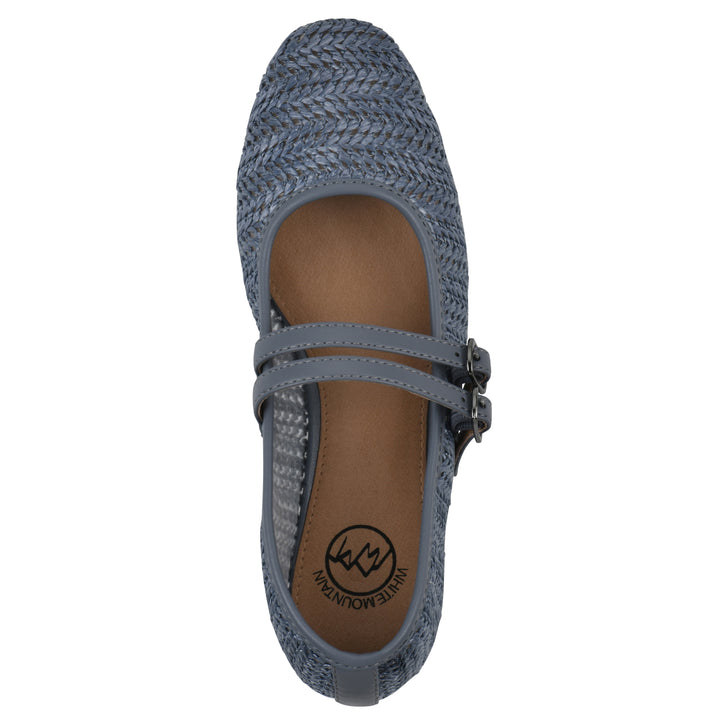 Bocage Flat - Blue Raffia
