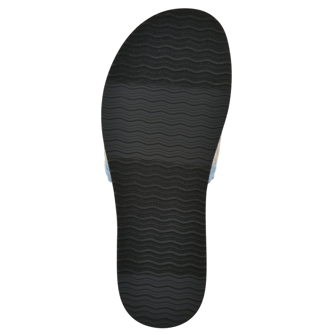Maxim Sandal - Dusty Teal & Lavender Fabric