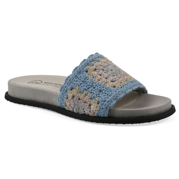 Maxim Sandal - Dusty Teal & Lavender Fabric