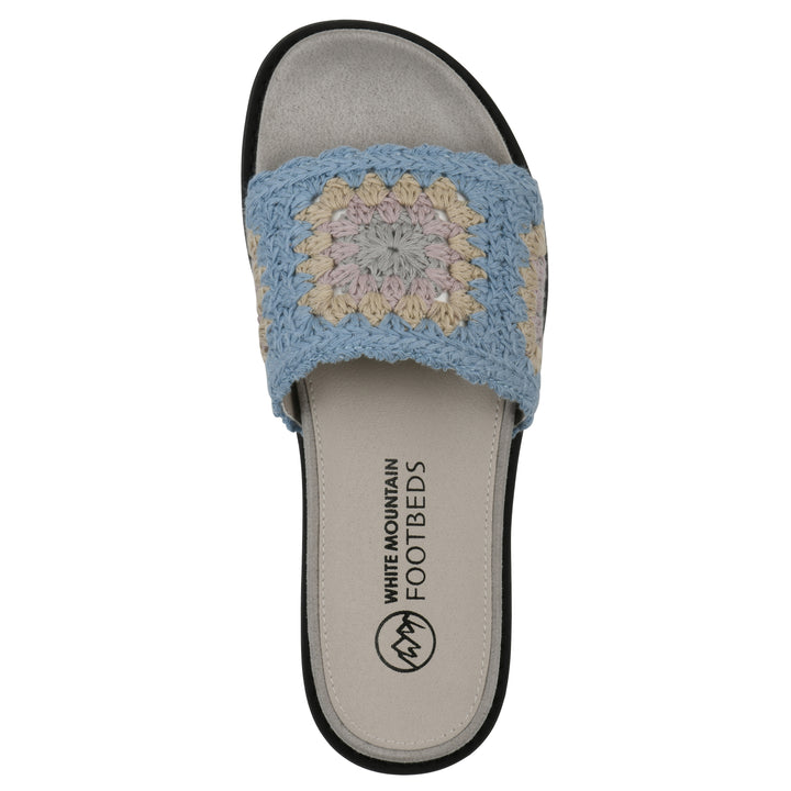Maxim Sandal - Dusty Teal & Lavender Fabric