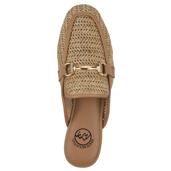 Bobbin Mule - Dark Natural Raffia