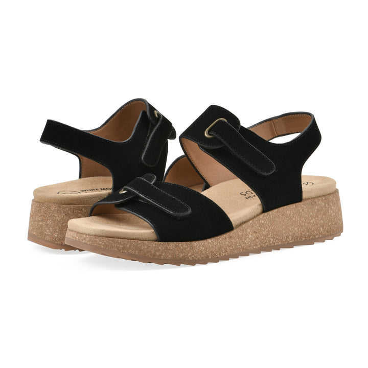 Gelato Wedge Sandal - Black Suede