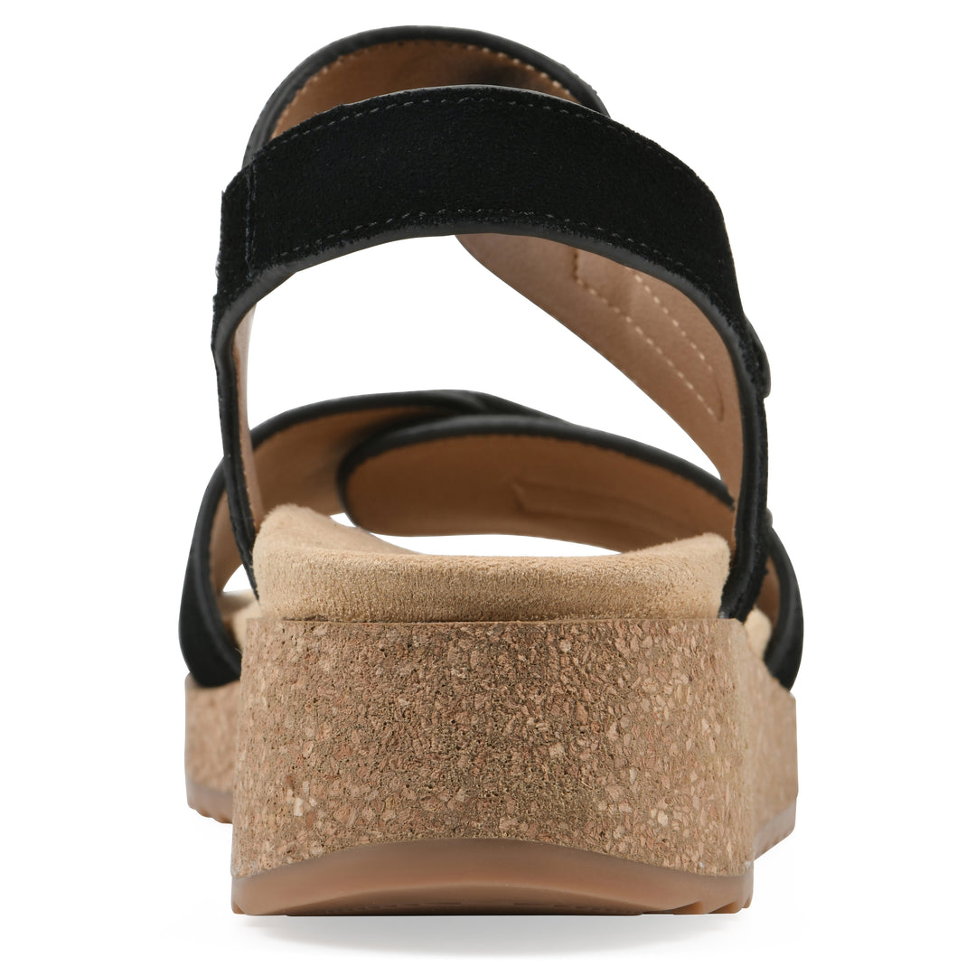 Gelato Wedge Sandal - Black Suede