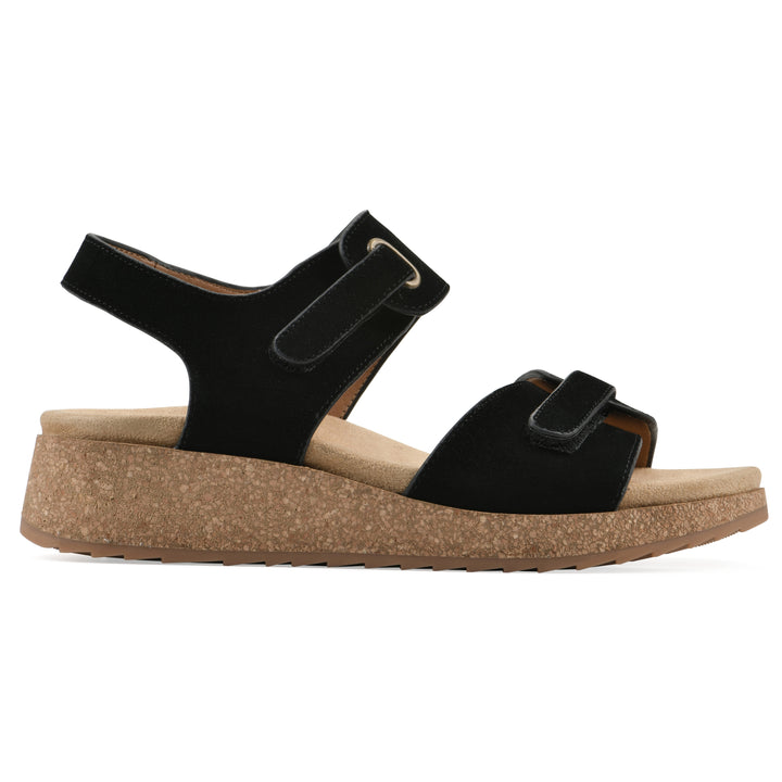 Gelato Wedge Sandal - Black Suede