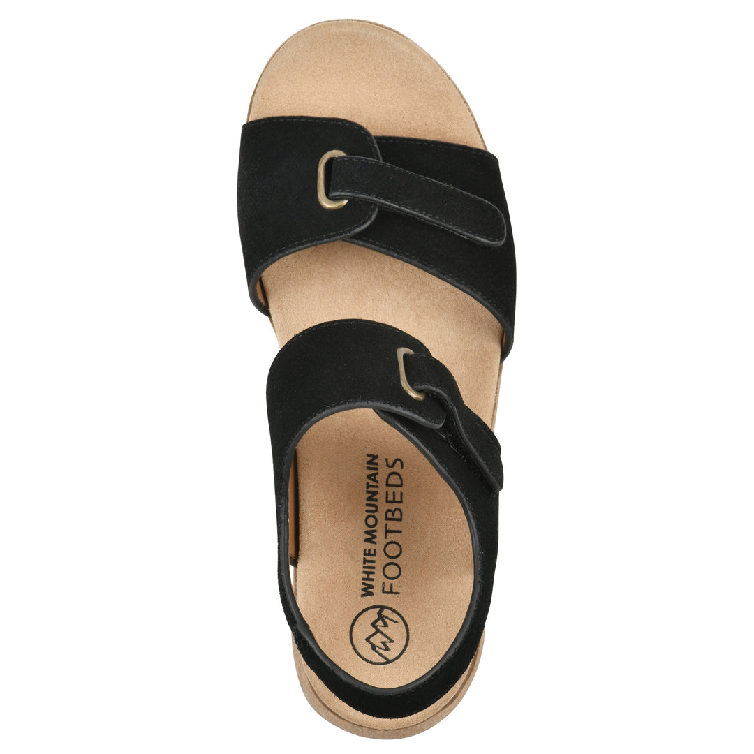 Gelato Wedge Sandal - Black Suede
