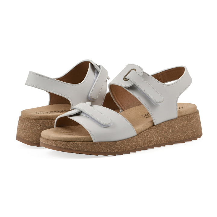 Gelato Wedge Sandal - White Leather