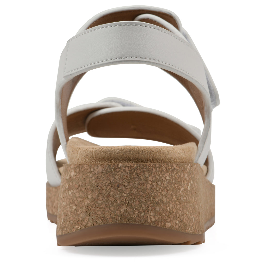 Gelato Wedge Sandal - White Leather