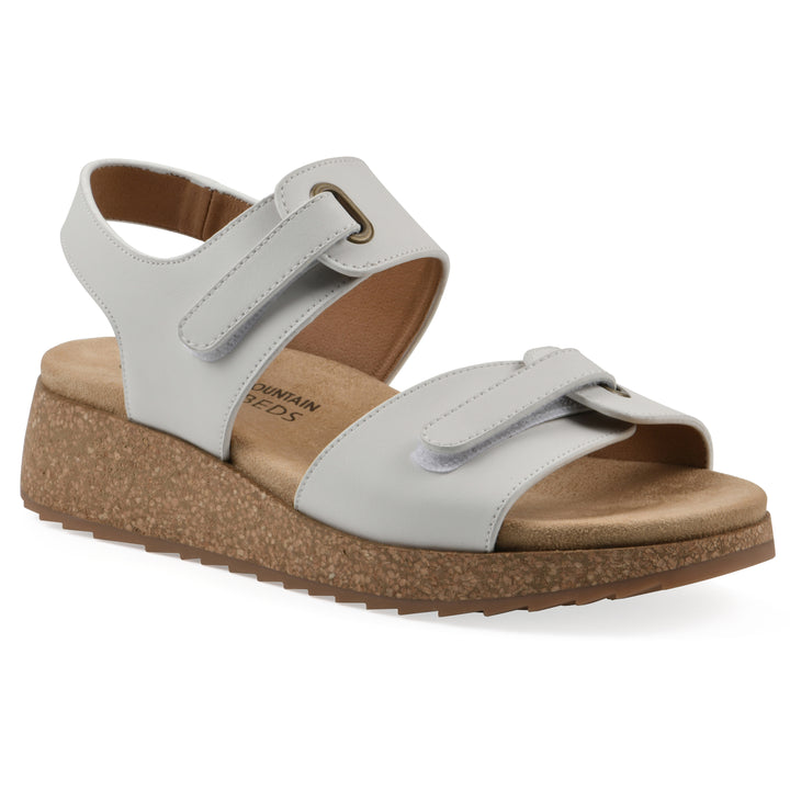 Gelato Wedge Sandal - White Leather
