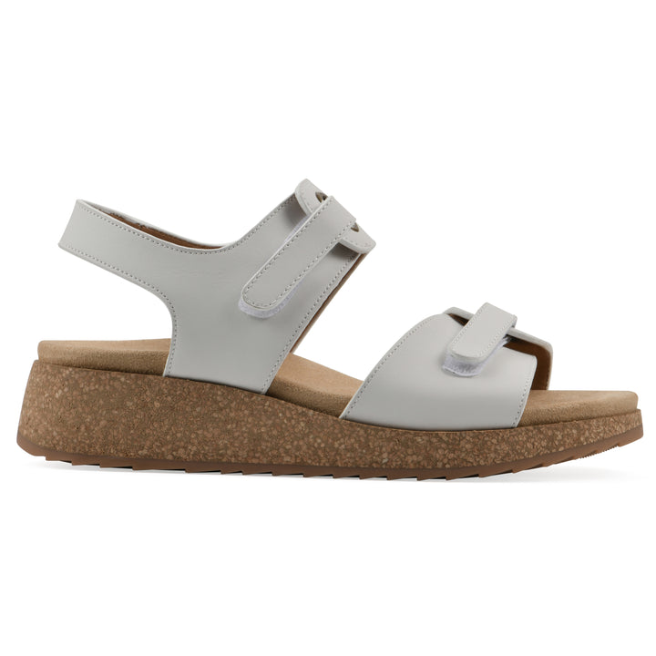 Gelato Wedge Sandal - White Leather