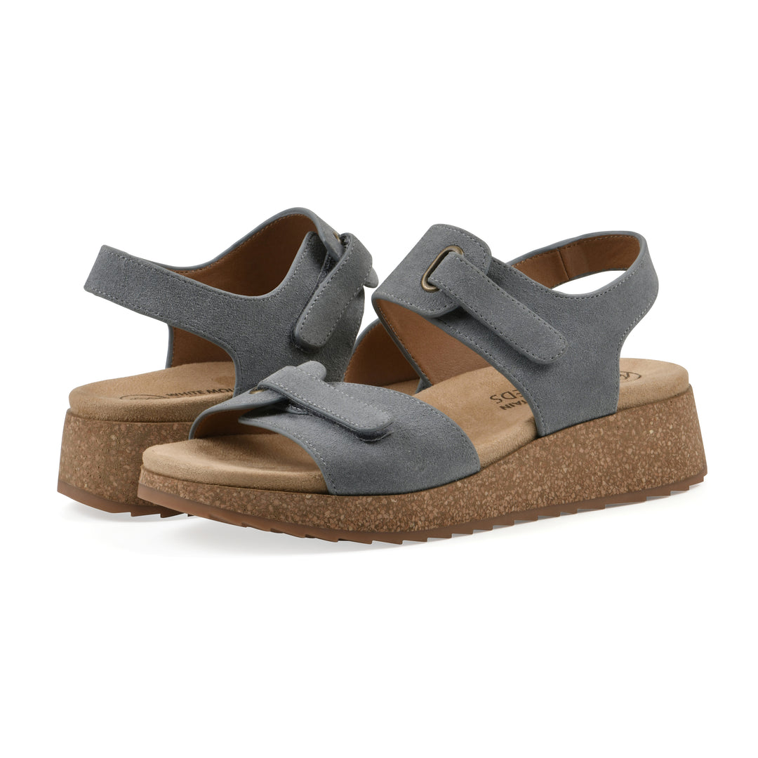 Gelato Wedge Sandal - Blue Raspberry Suede