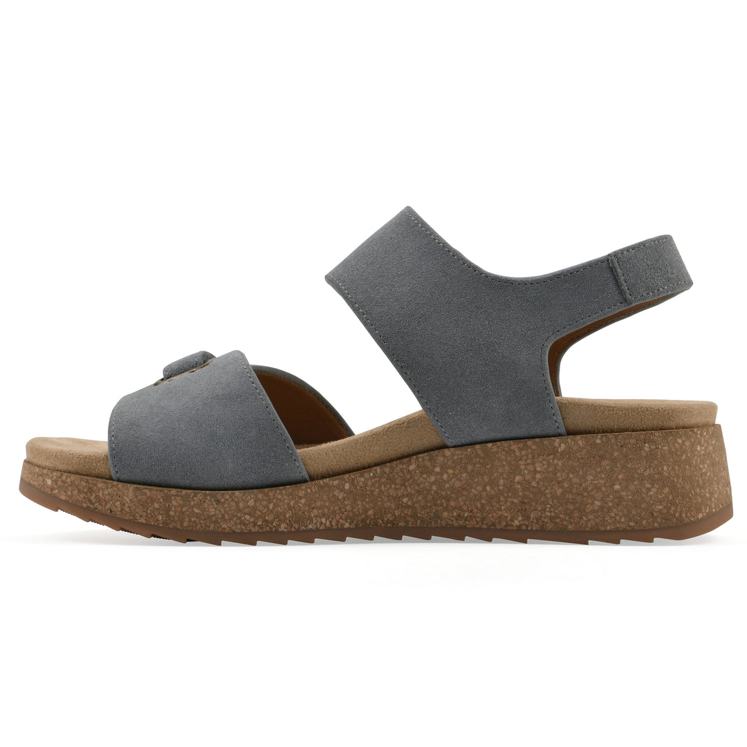 Gelato Wedge Sandal - Blue Raspberry Suede