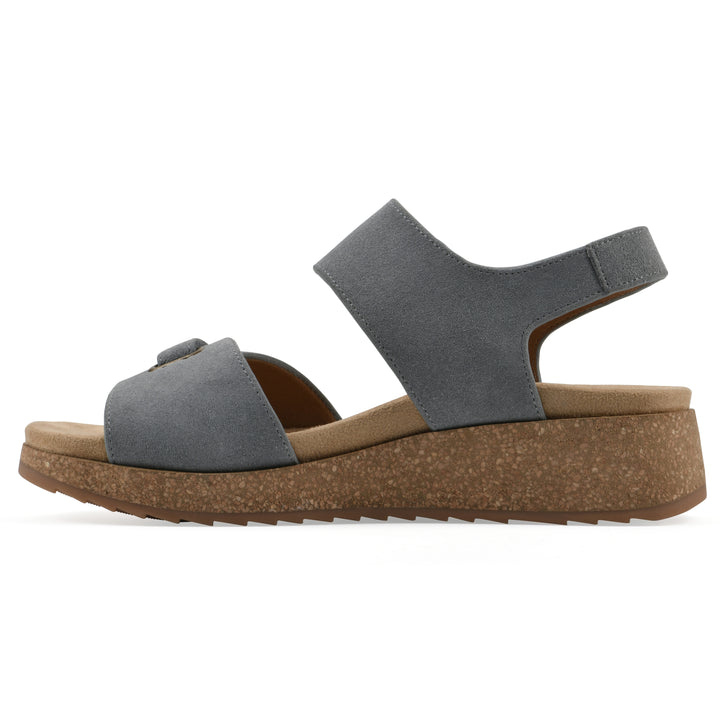Gelato Wedge Sandal - Blue Raspberry Suede