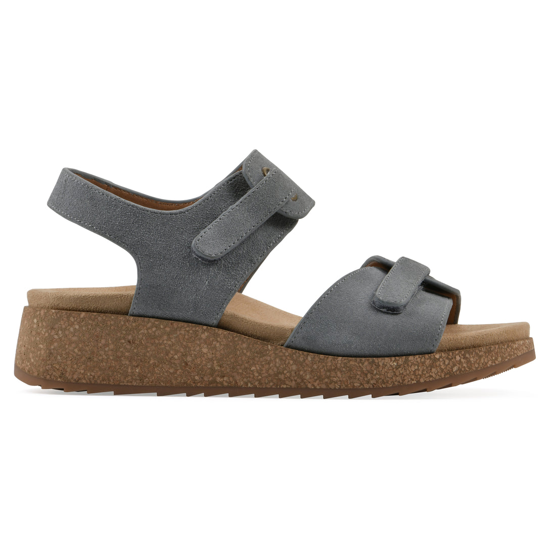 Gelato Wedge Sandal - Blue Raspberry Suede