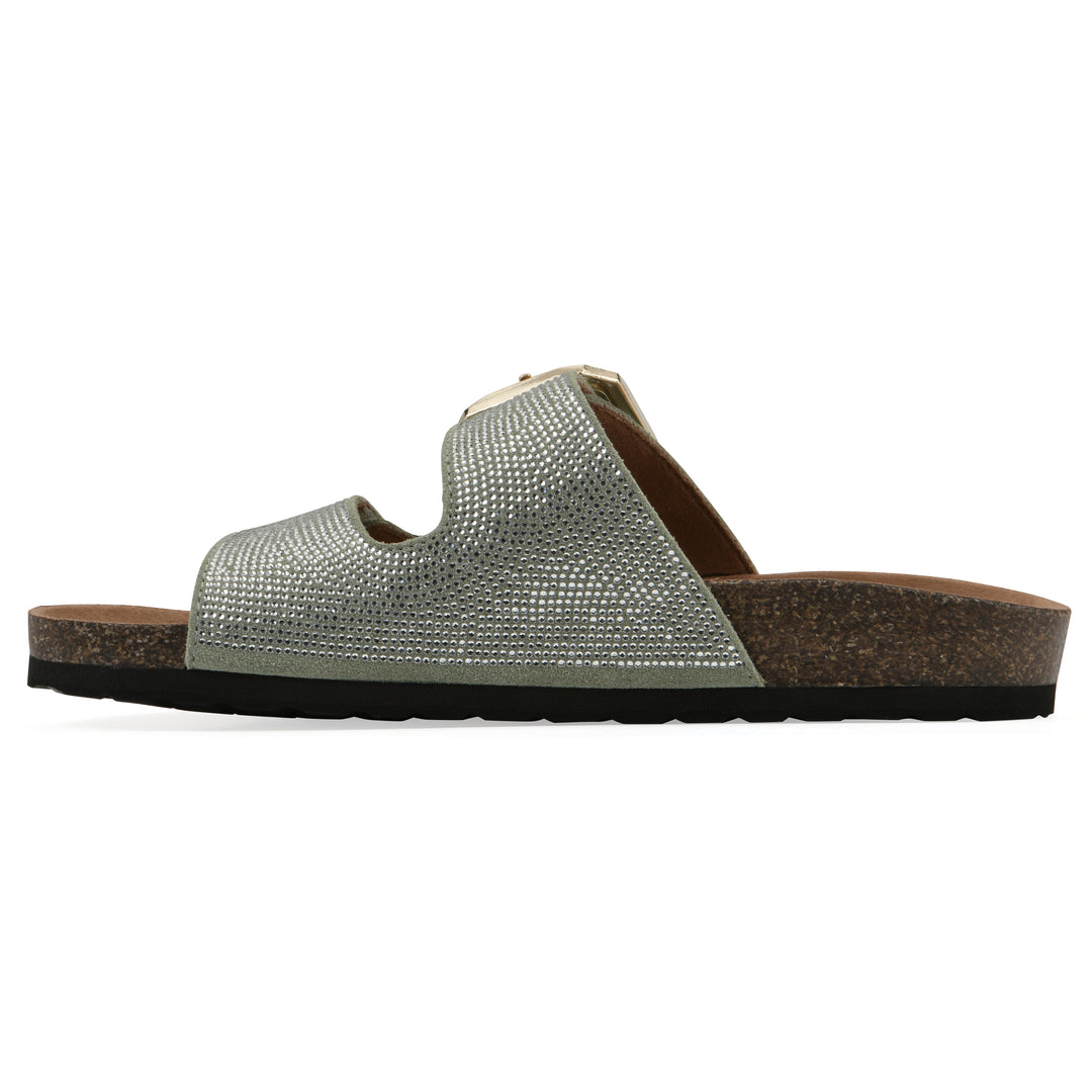 Granitas Footbeds Sandal - Sage Green Suede