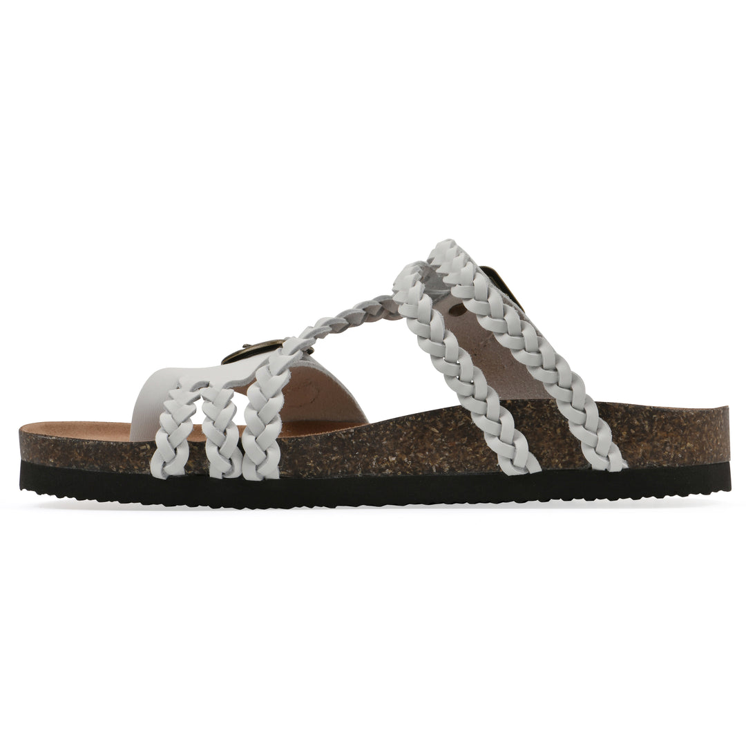 Haziest Footbeds Sandal - White Leather