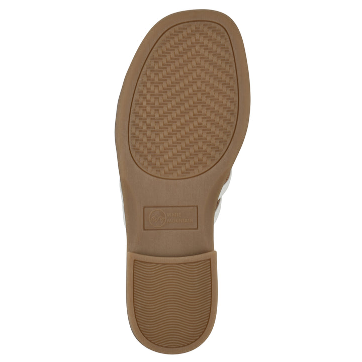 Mazy Sandal - White Faux Leather