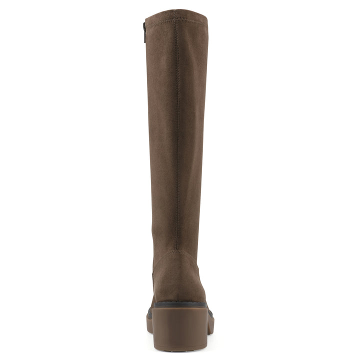 Marcella Tall Boot - Dark Taupe Faux Leather