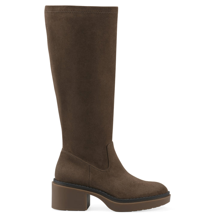Marcella Tall Boot - Dark Taupe Faux Leather