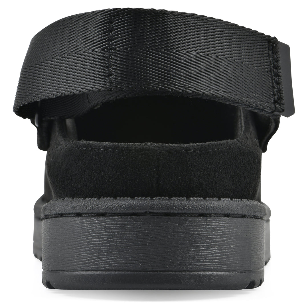 Icebound Clog - Black Faux Suede