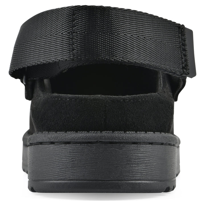 Icebound Clog - Black Faux Suede