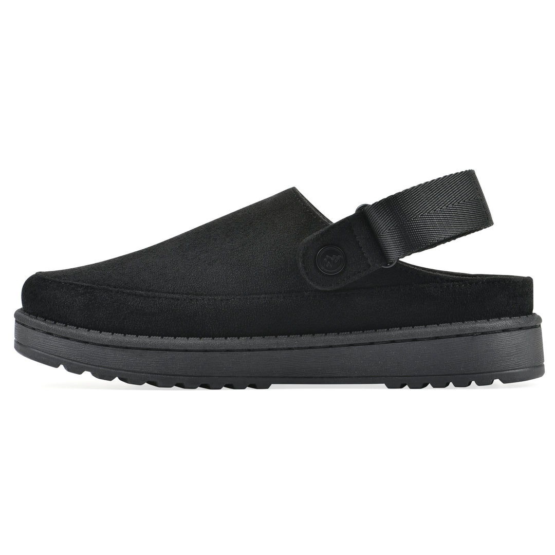 Icebound Clog - Black Faux Suede