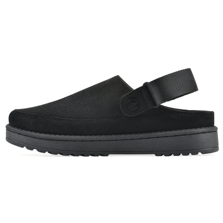 Icebound Clog - Black Faux Suede