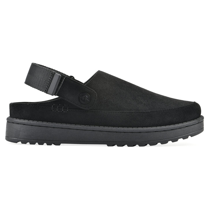 Icebound Clog - Black Faux Suede