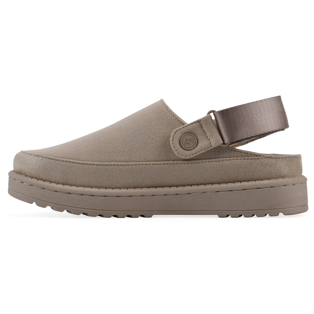 Icebound Clog - Dark Beige Faux Suede