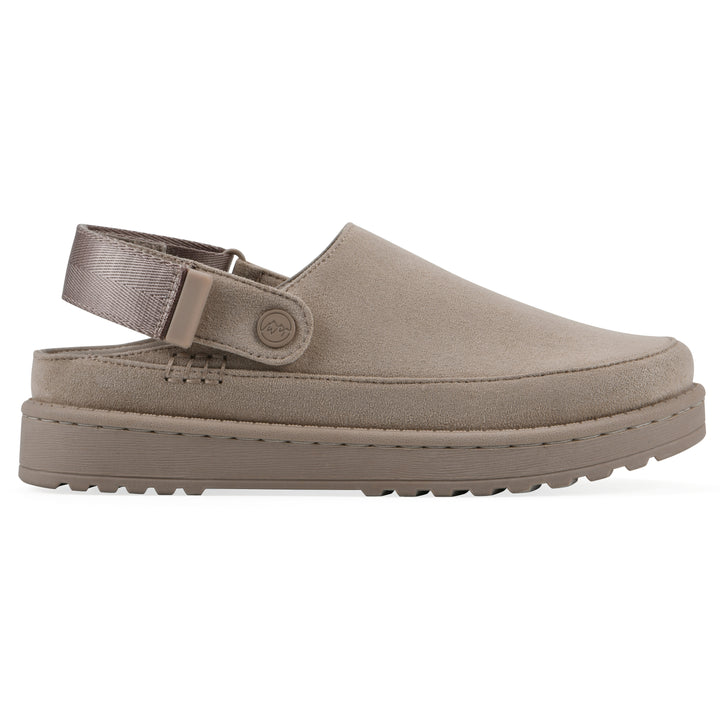 Icebound Clog - Dark Beige Faux Suede