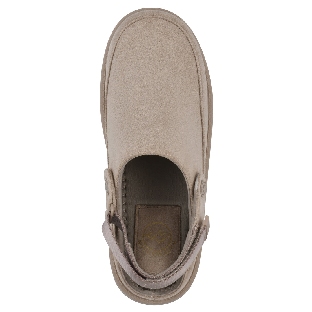 Icebound Clog - Dark Beige Faux Suede