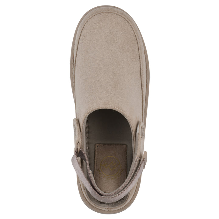 Icebound Clog - Dark Beige Faux Suede