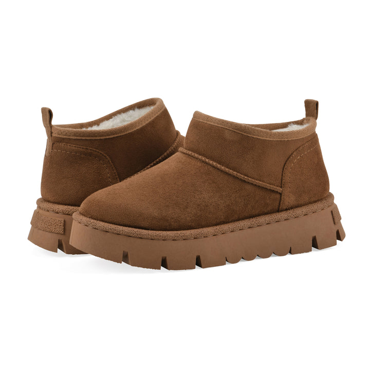Toree Bootie - Chestnut Faux Suede