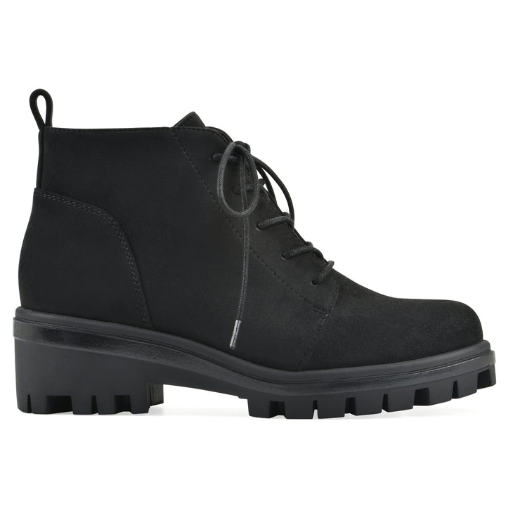 Tariq Bootie - Black Faux Suede