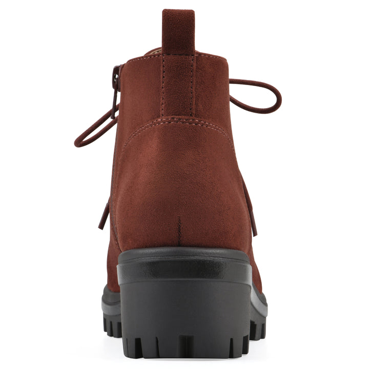 Tariq Bootie - Rust Faux Suede