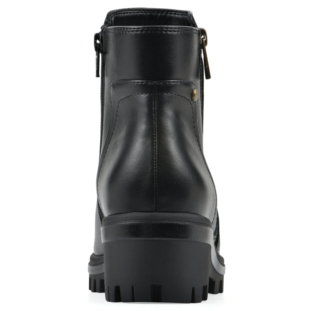 Tahj Bootie - Black Faux Leather