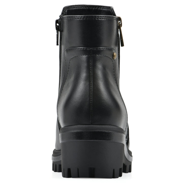 Tahj Bootie - Black Faux Leather