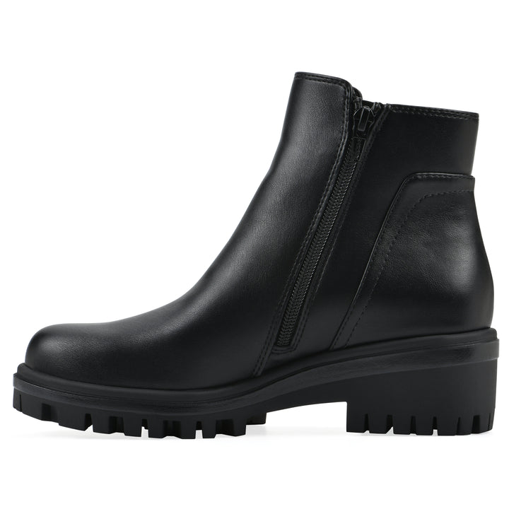 Tahj Bootie - Black Faux Leather