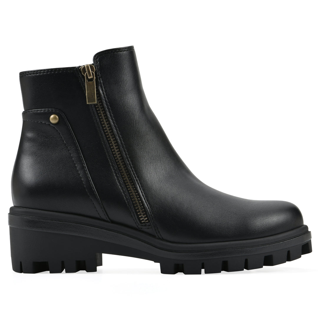 Tahj Bootie - Black Faux Leather