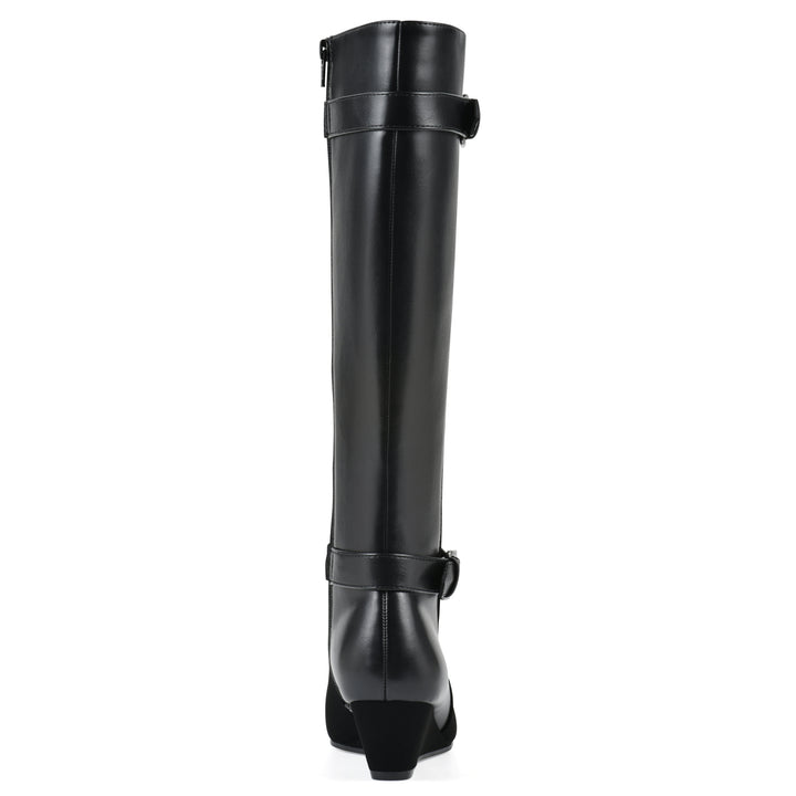 Cheers Tall Boot - Black Faux Leather