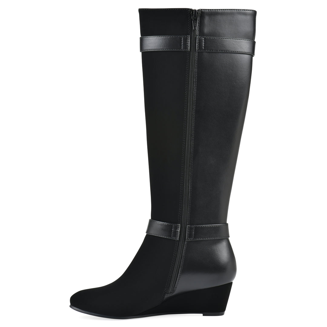 Cheers Tall Boot - Black Faux Leather