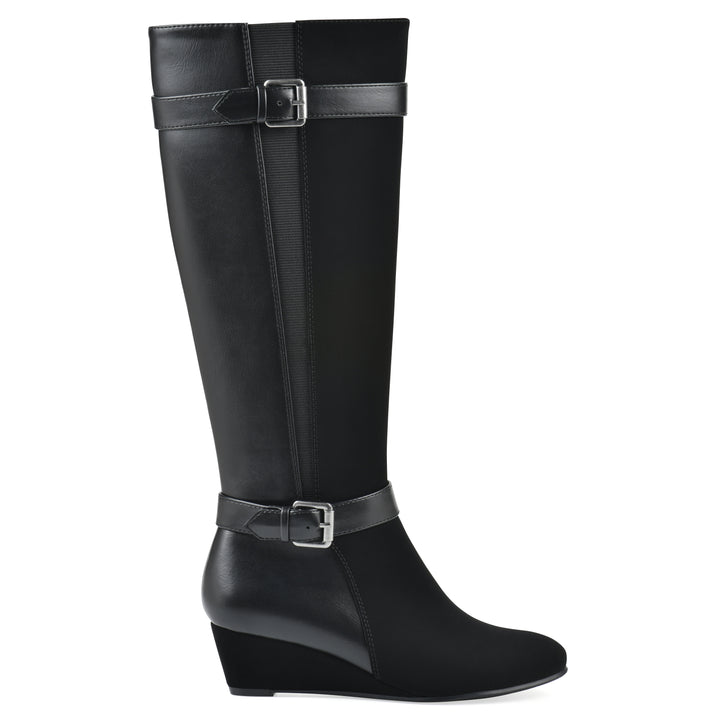 Cheers Tall Boot - Black Faux Leather