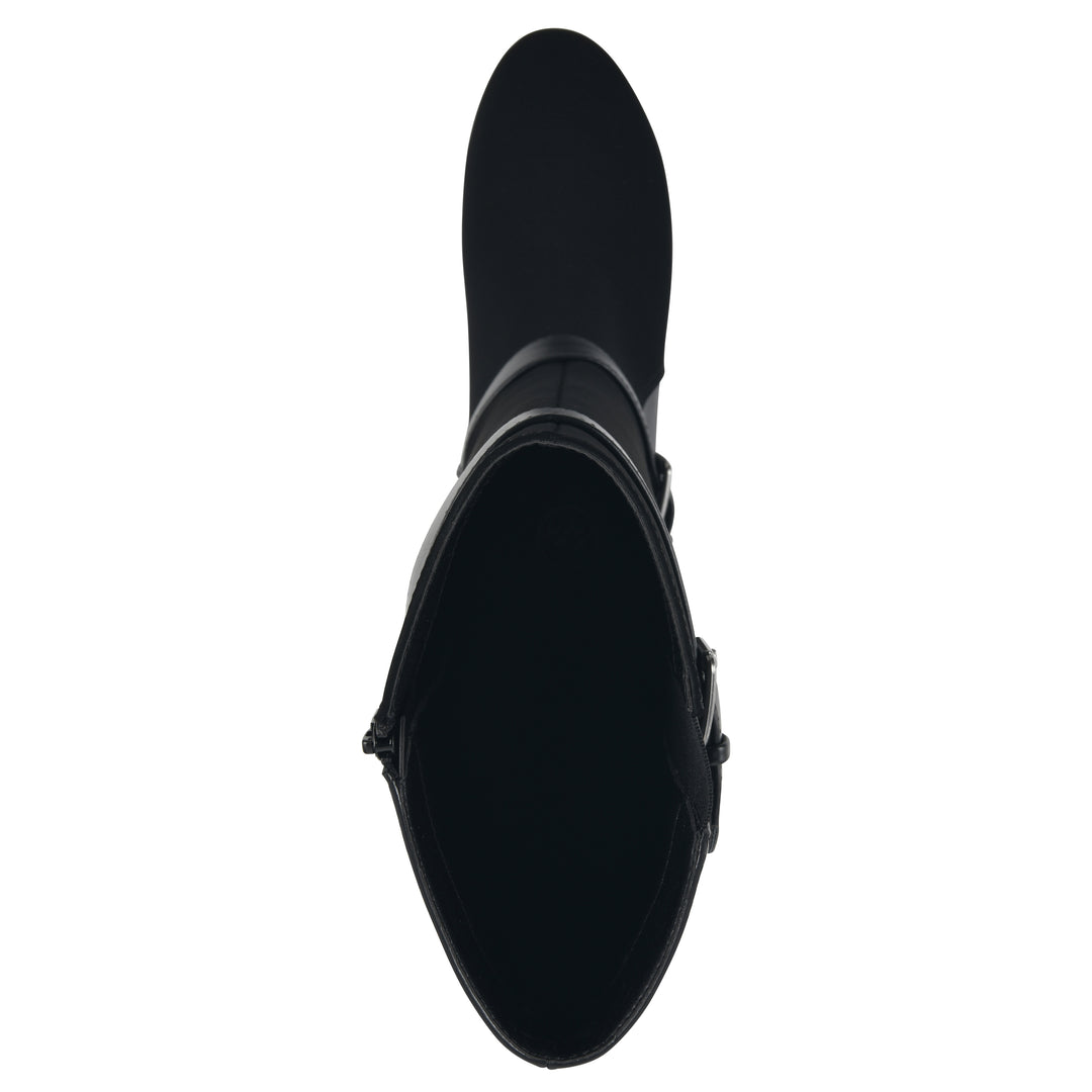 Cheers Tall Boot - Black Faux Leather