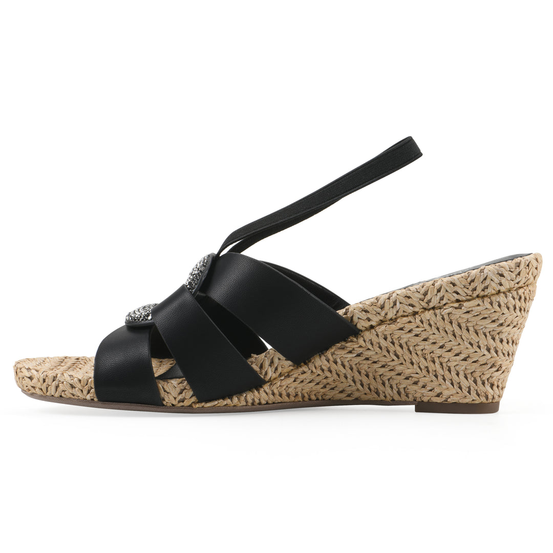Atavi Wedge Sandal - Black