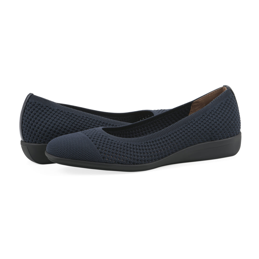 Florian Flat - Navy Knit Fabric