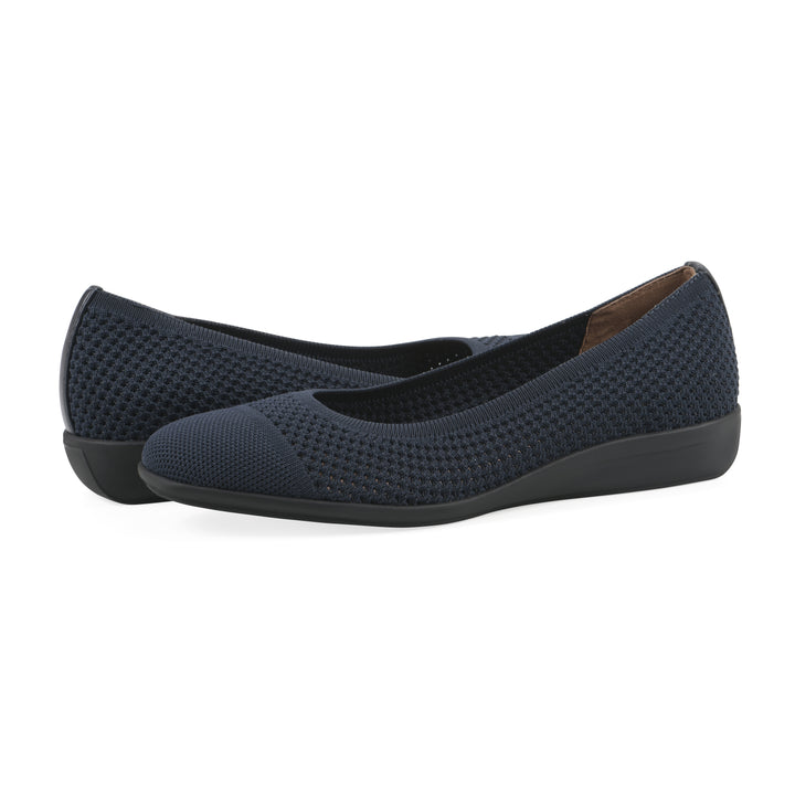 Florian Flat - Navy Knit Fabric