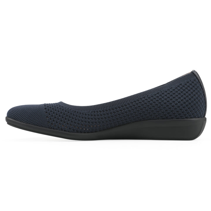 Florian Flat - Navy Knit Fabric