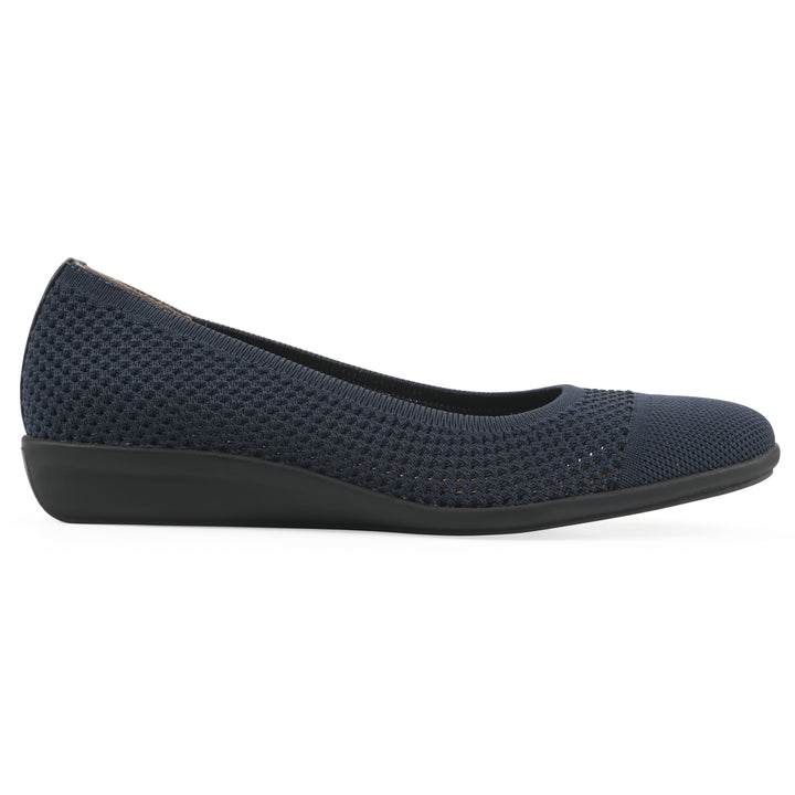 Florian Flat - Navy Knit Fabric