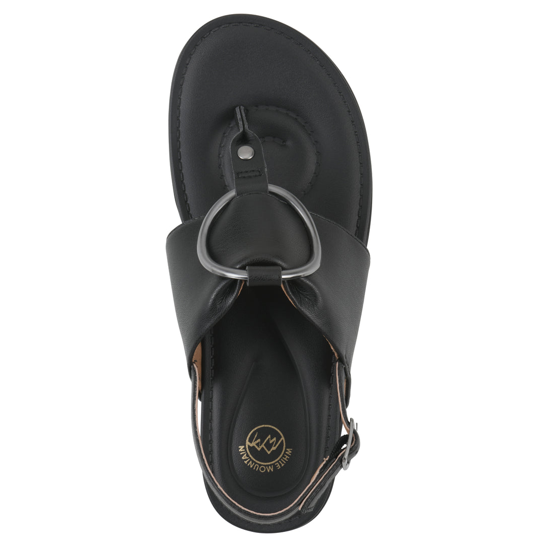 Alicorn Sandal - Black Faux Leather